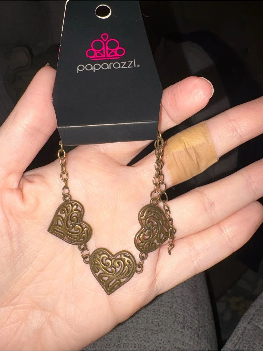 Paparazzi Bracelet ~ Heartfelt Harmony - Brass